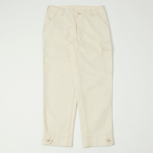 Freewheelers Aviators Trouser - Yarn-Dyed Raw White