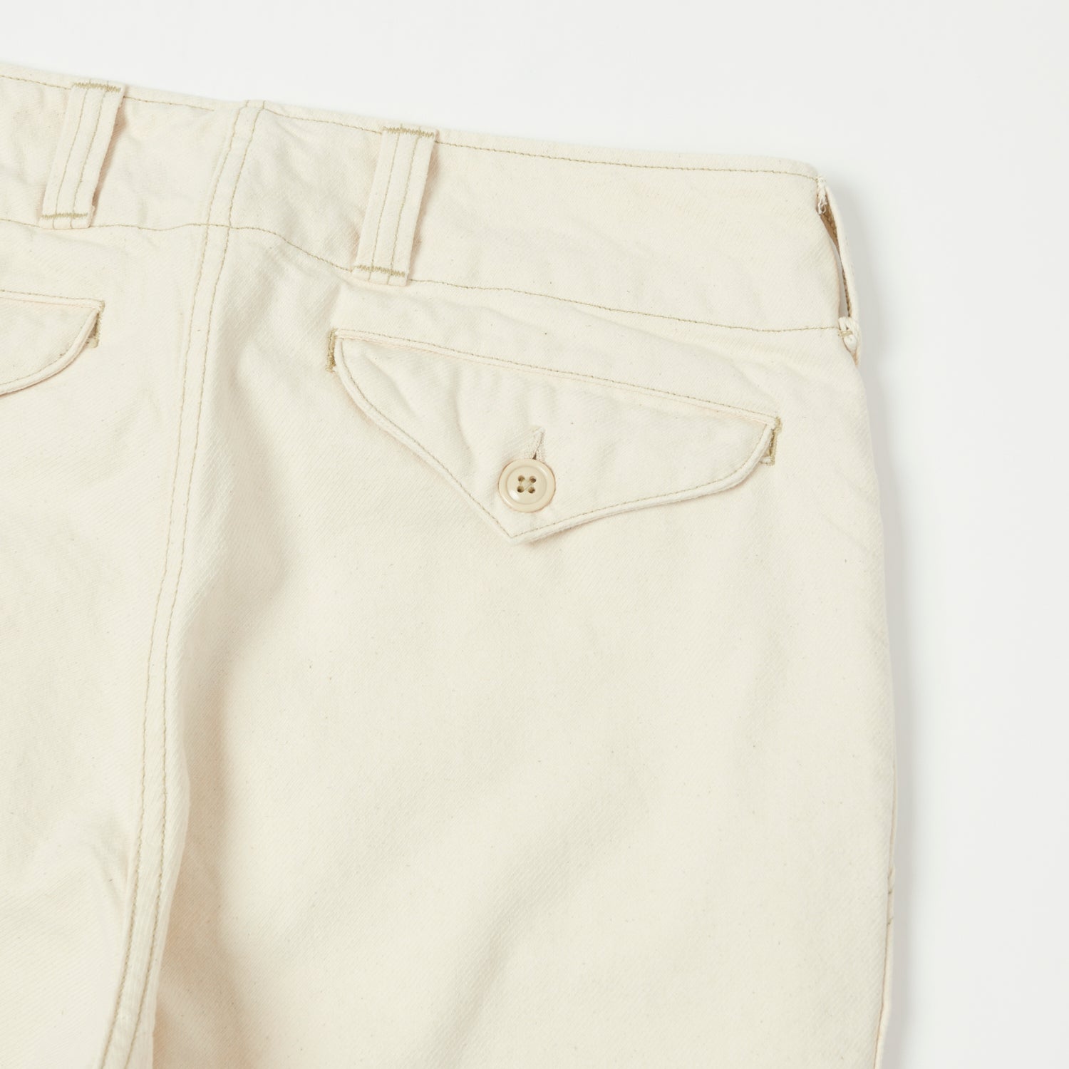 Freewheelers & Co Aviators Trouser - Yarn-Dyed Raw White