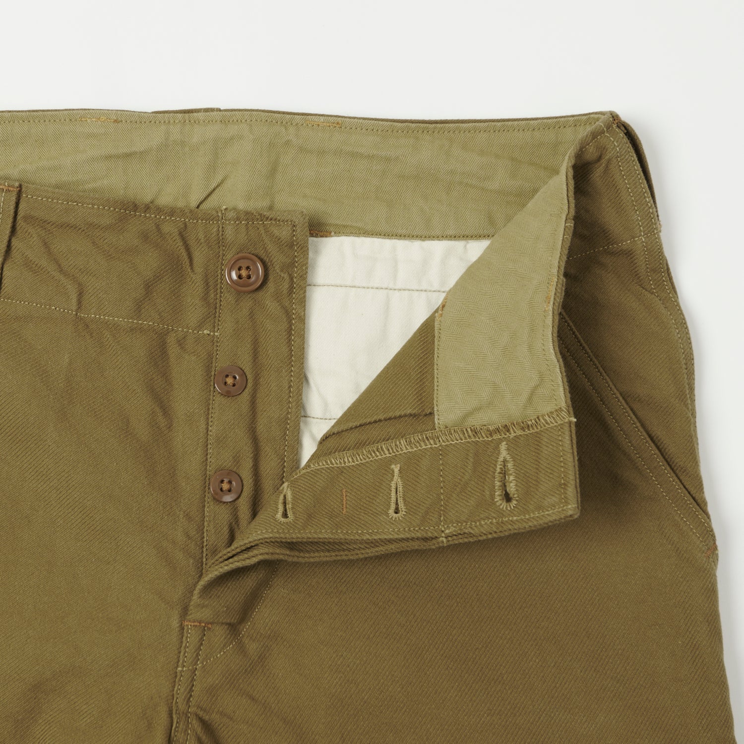 Freewheelers & Co Aviators Trouser - Yarn-Dyed Dark Beige