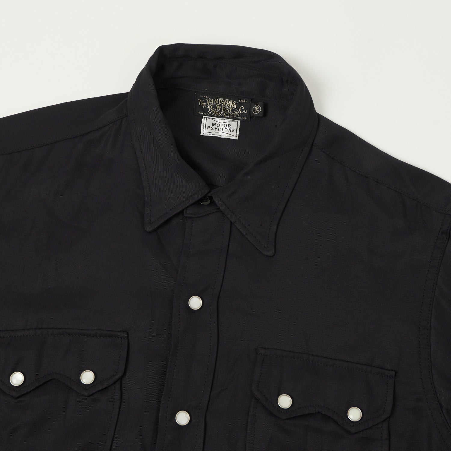 Freewheelers & Co Motor Psyclone 'Rebellion' 1950s Western Shirt - Black