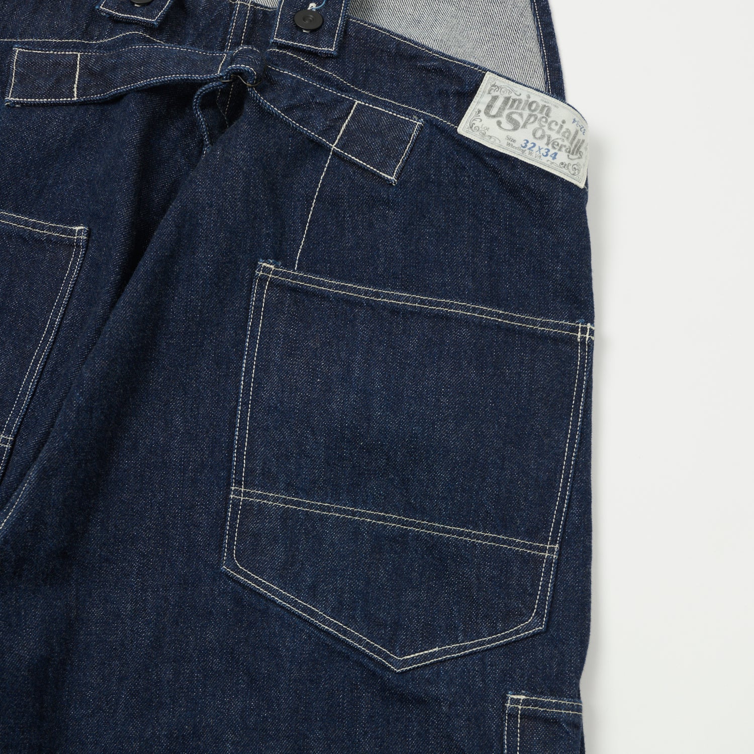Freewheelers & Co Union Special Overalls 'Silver Hammer' Bib Denim Overall - Rinsed