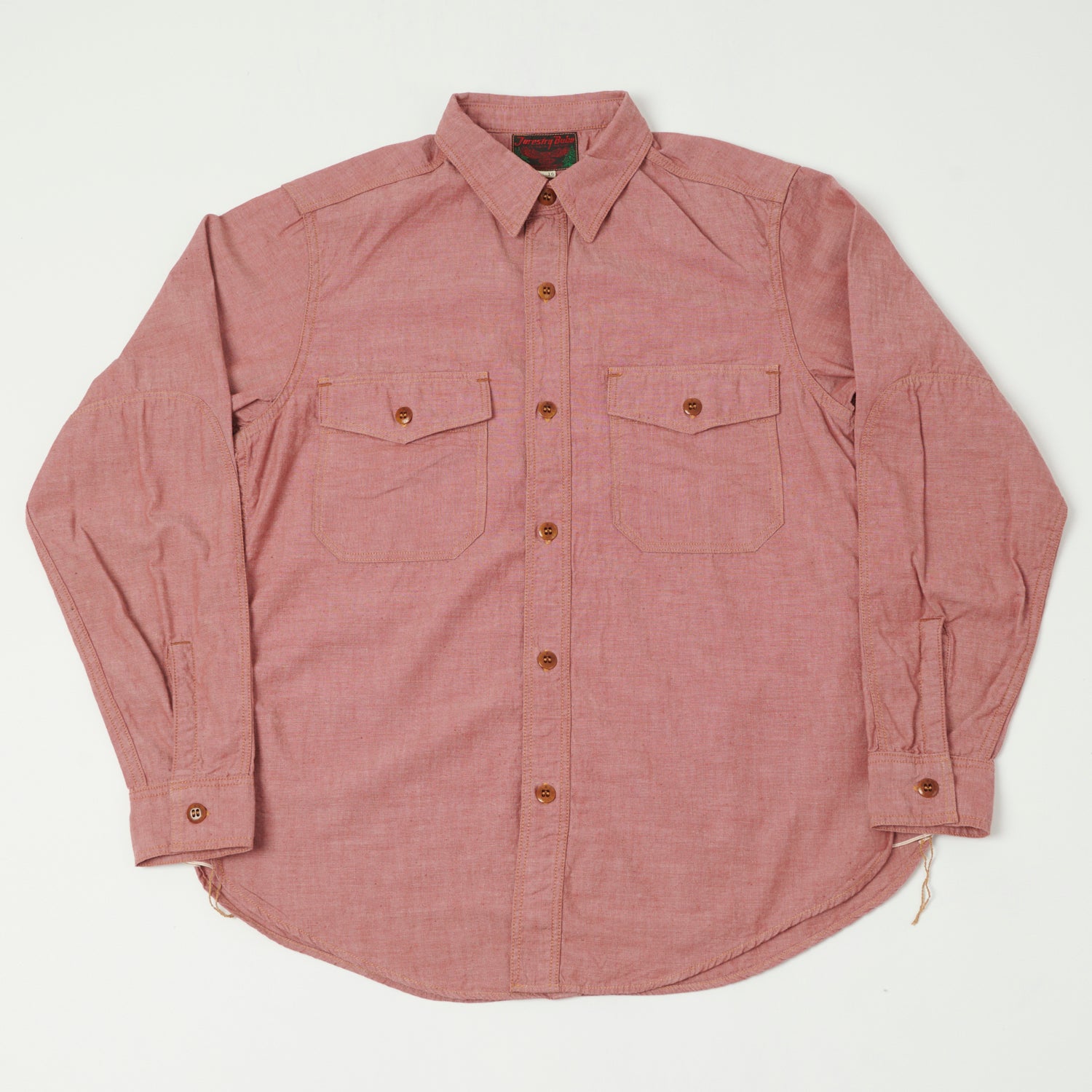 Freewheelers & Co Great Lakes 'Skid Row' Chambray Shirt - Red Chambray