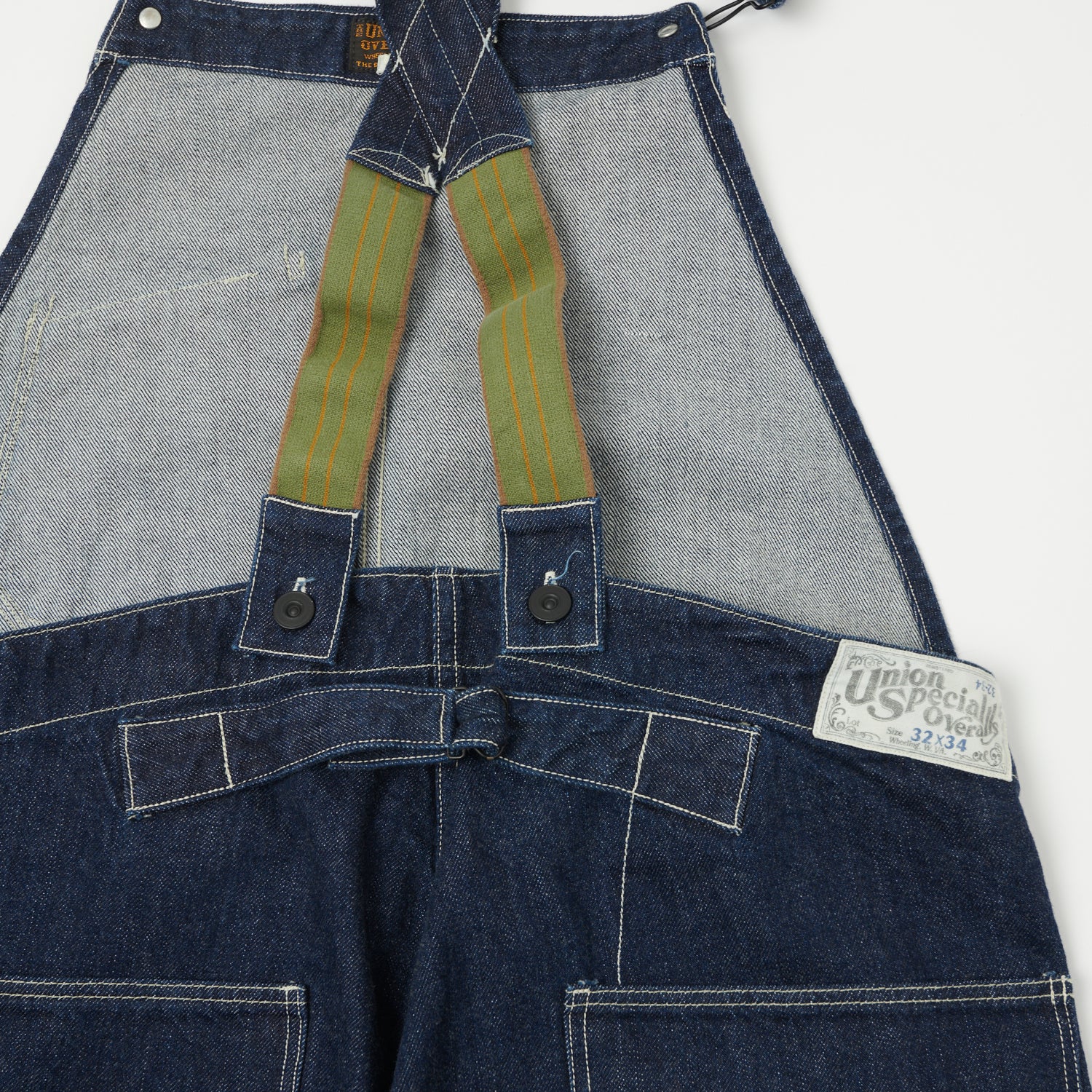 Freewheelers & Co Union Special Overalls 'Silver Hammer' Bib Denim Overall - Rinsed