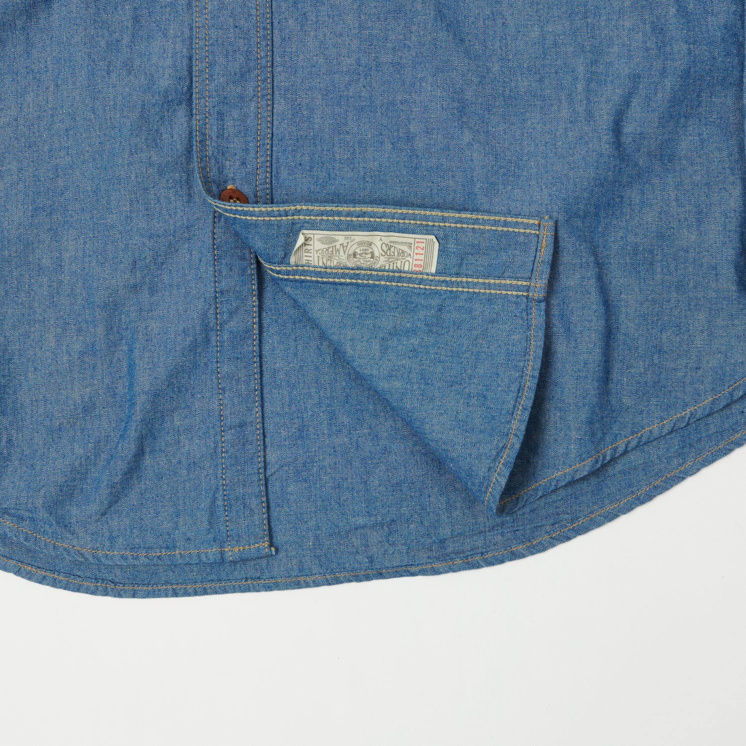 Freewheelers & Co Great Lakes 'Skid Row' Chambray Shirt - Indigo