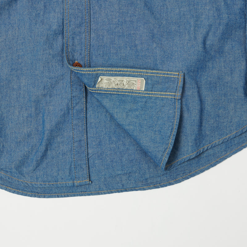 Freewheelers 'Skid Row' Chambray Shirt - Indigo