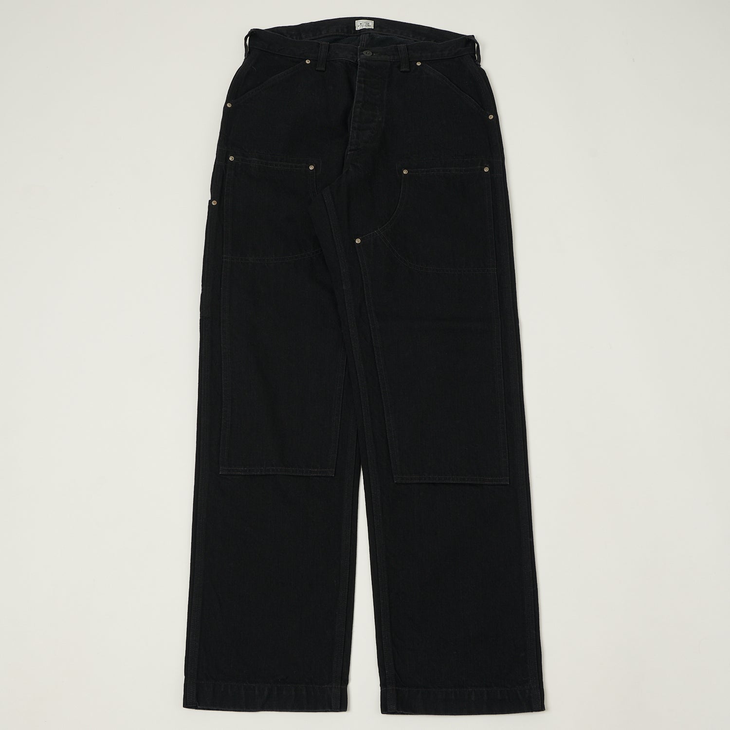 Post Overalls 'E-Z Chinois De Luxe' 8oz Denim Trousers - Deep Wash