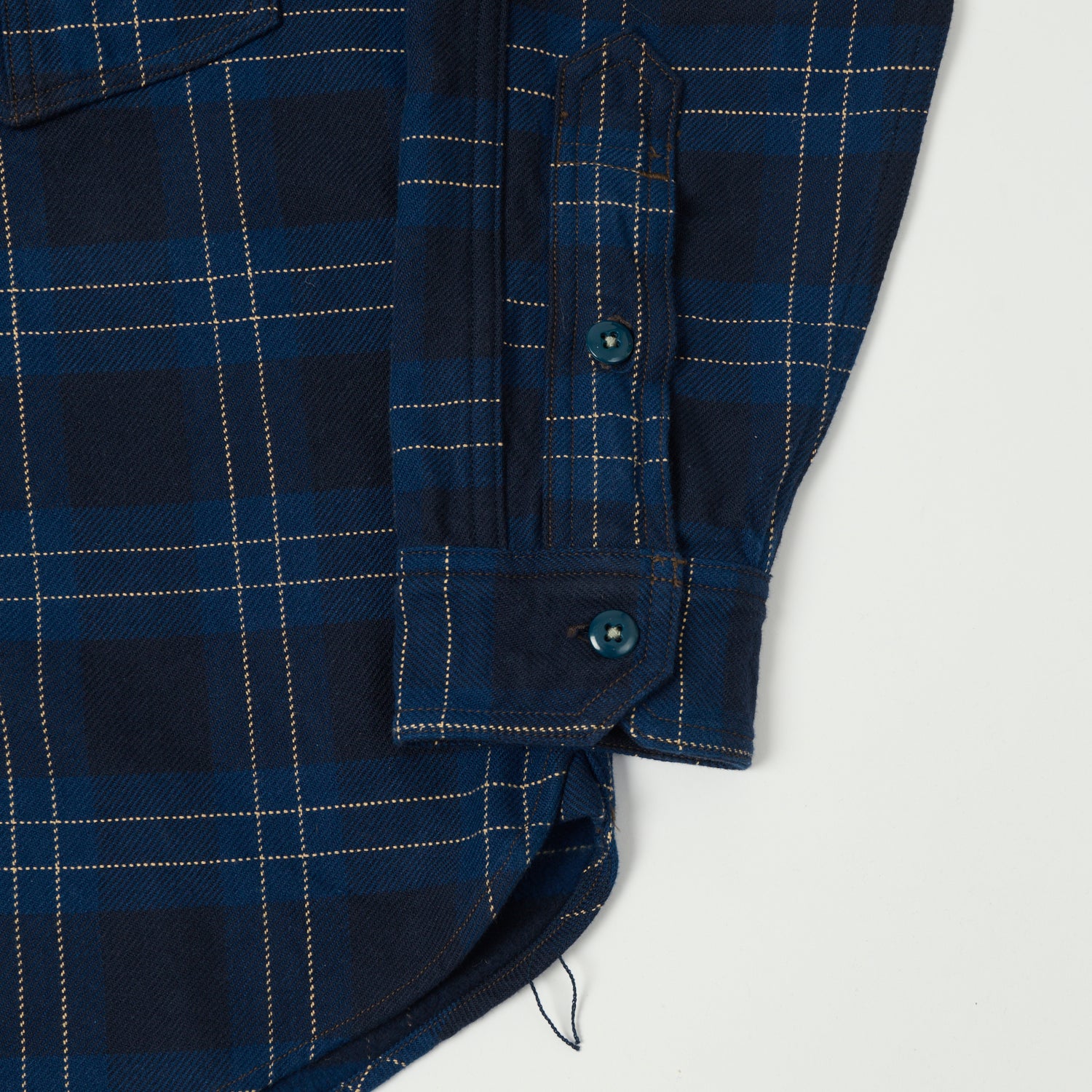 Freewheelers & Co Union Special Overalls 'Blystone' Mechanic Shirt - Dark Venetian Blue/Navy