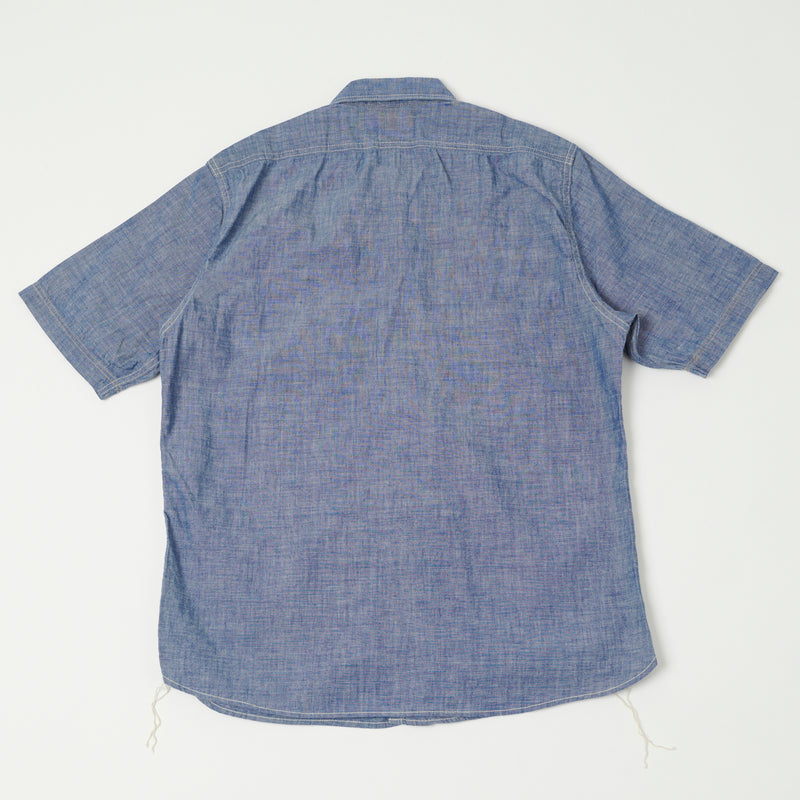 Freewheelers 2323005 'Head Man' Cut Sleeve Shirt - Vintage Indigo