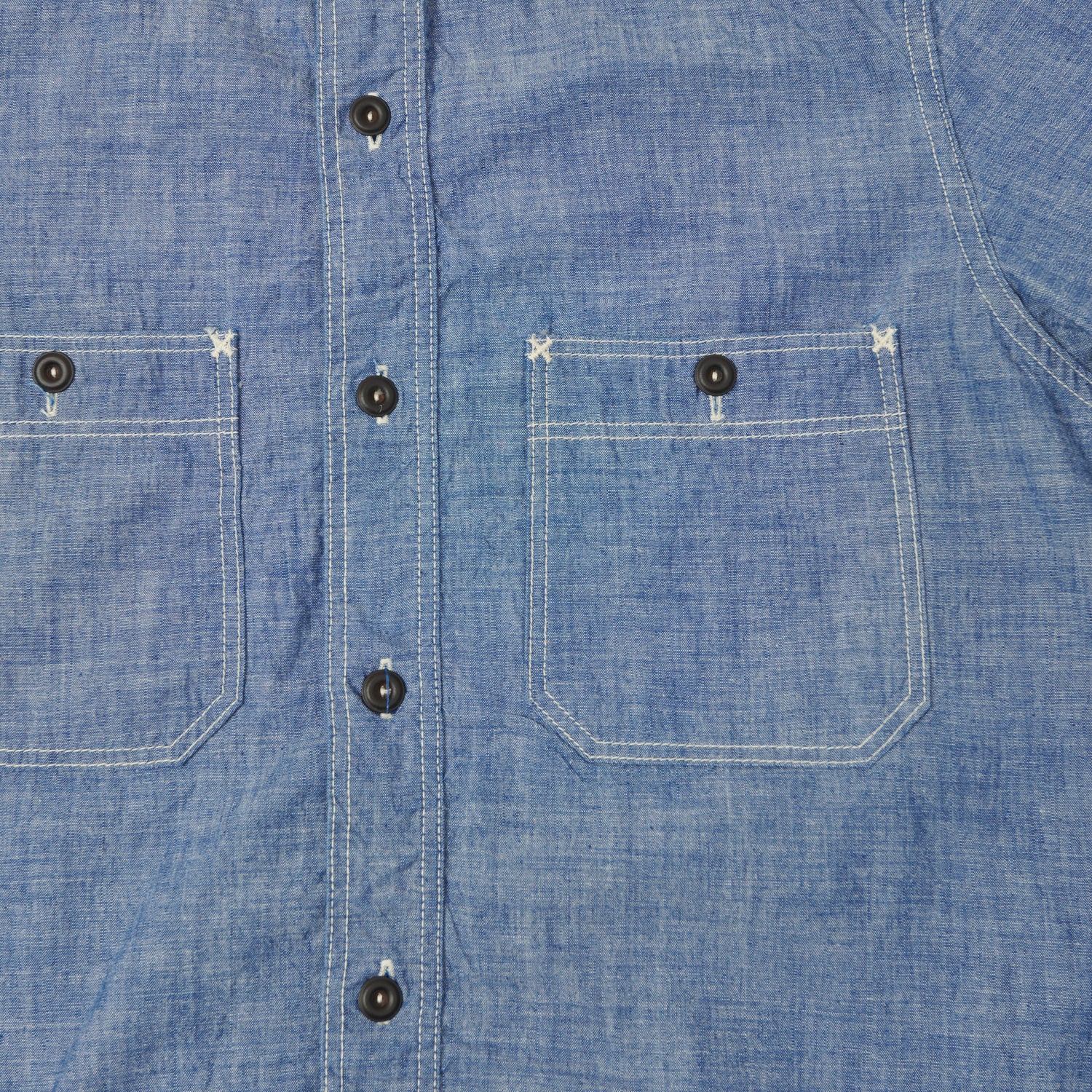 Freewheelers & Co Union Special Overalls 'Head Man' Cut Sleeve Shirt - Vintage Indigo