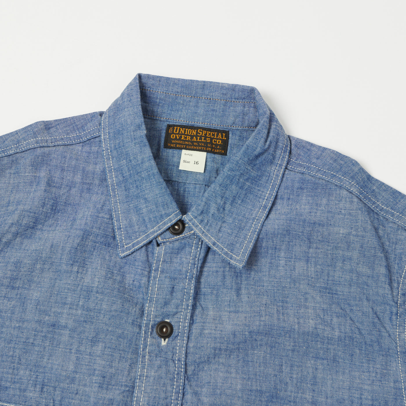 Freewheelers & Co Union Special Overalls 'Head Man' Cut Sleeve Shirt - Vintage Indigo