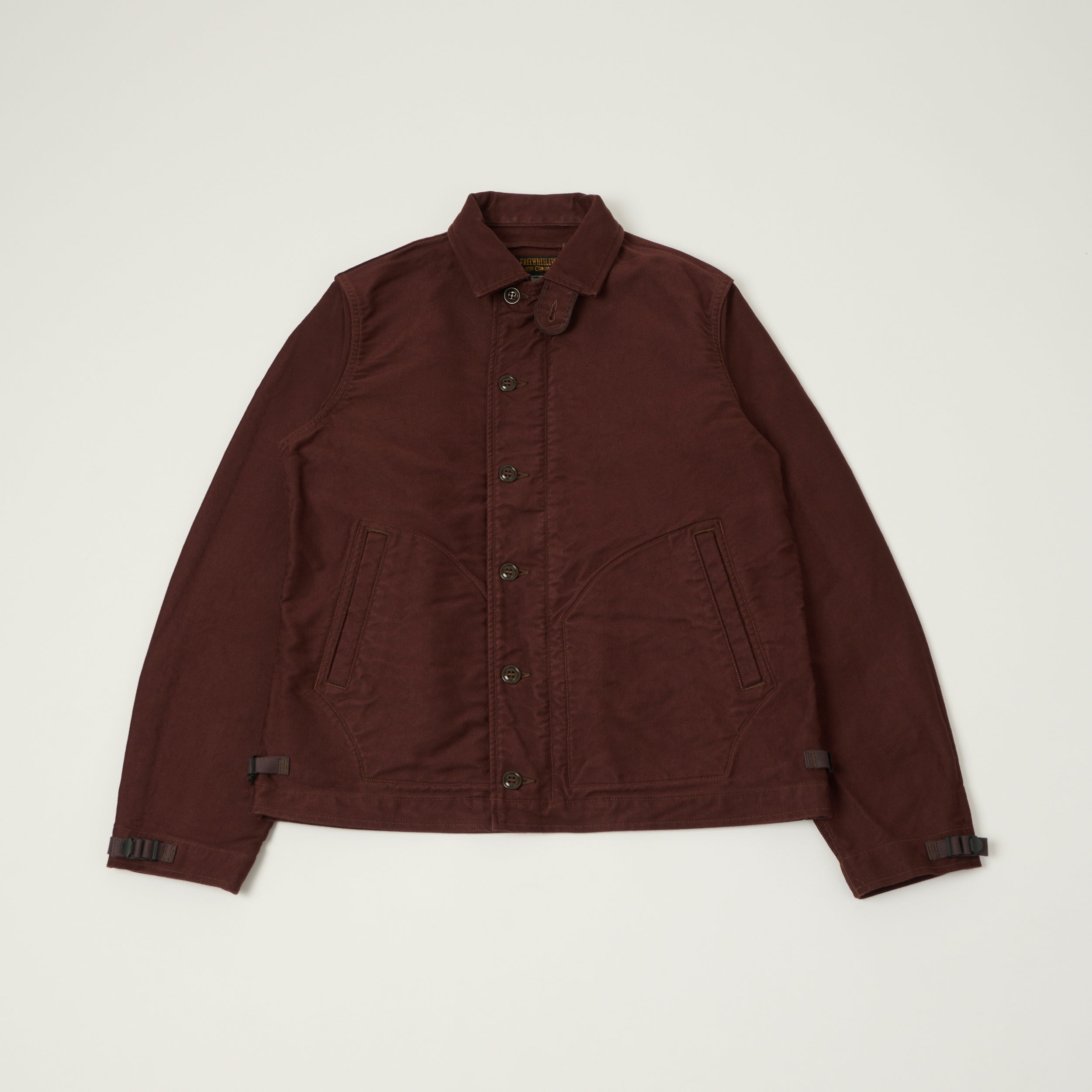 Freewheelers & Co Deck Worker Jacket - Dark Red Brown