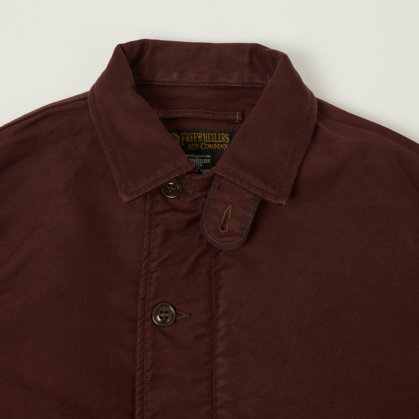 Freewheelers & Co Deck Worker Jacket - Dark Red Brown