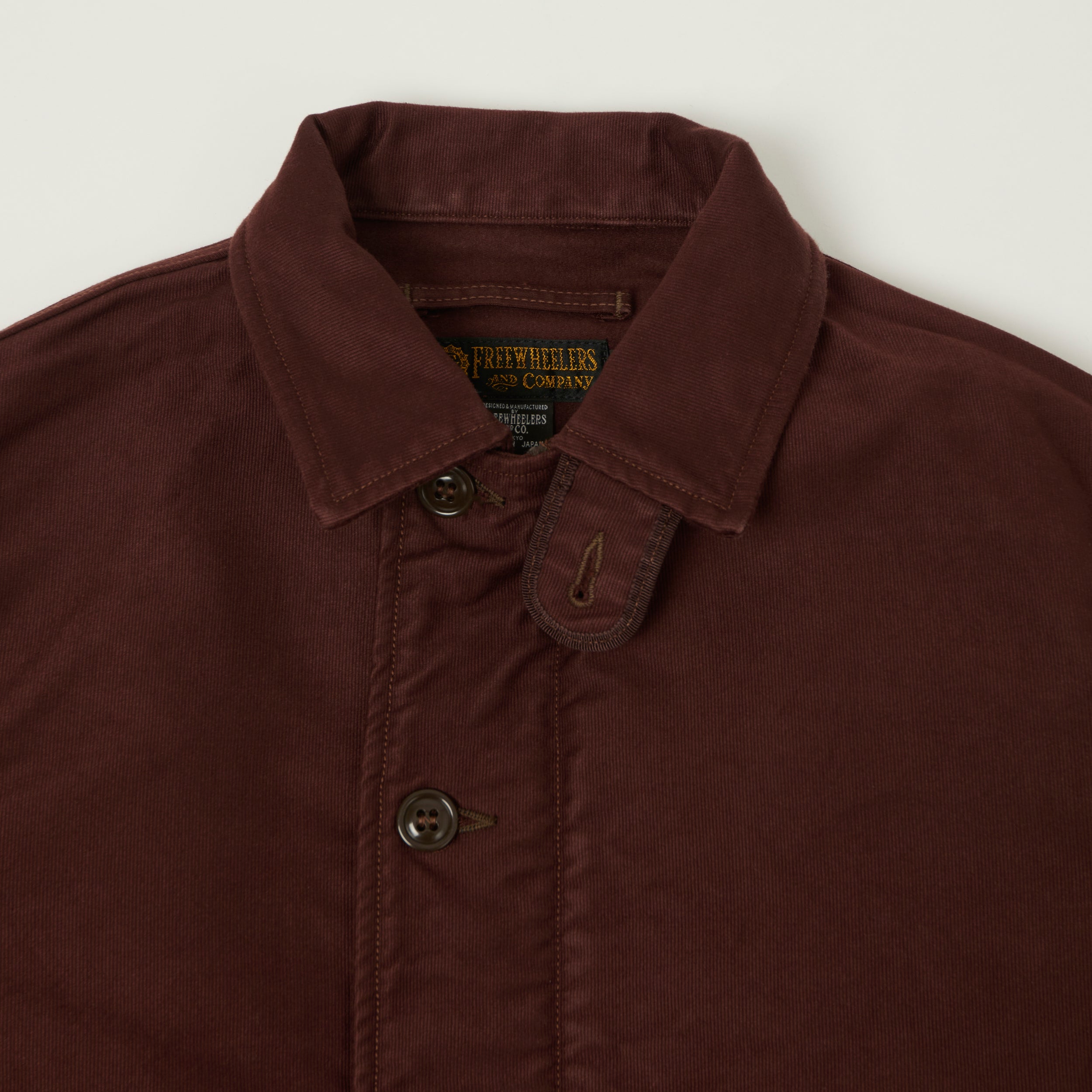 Freewheelers & Co Deck Worker Jacket - Dark Red Brown