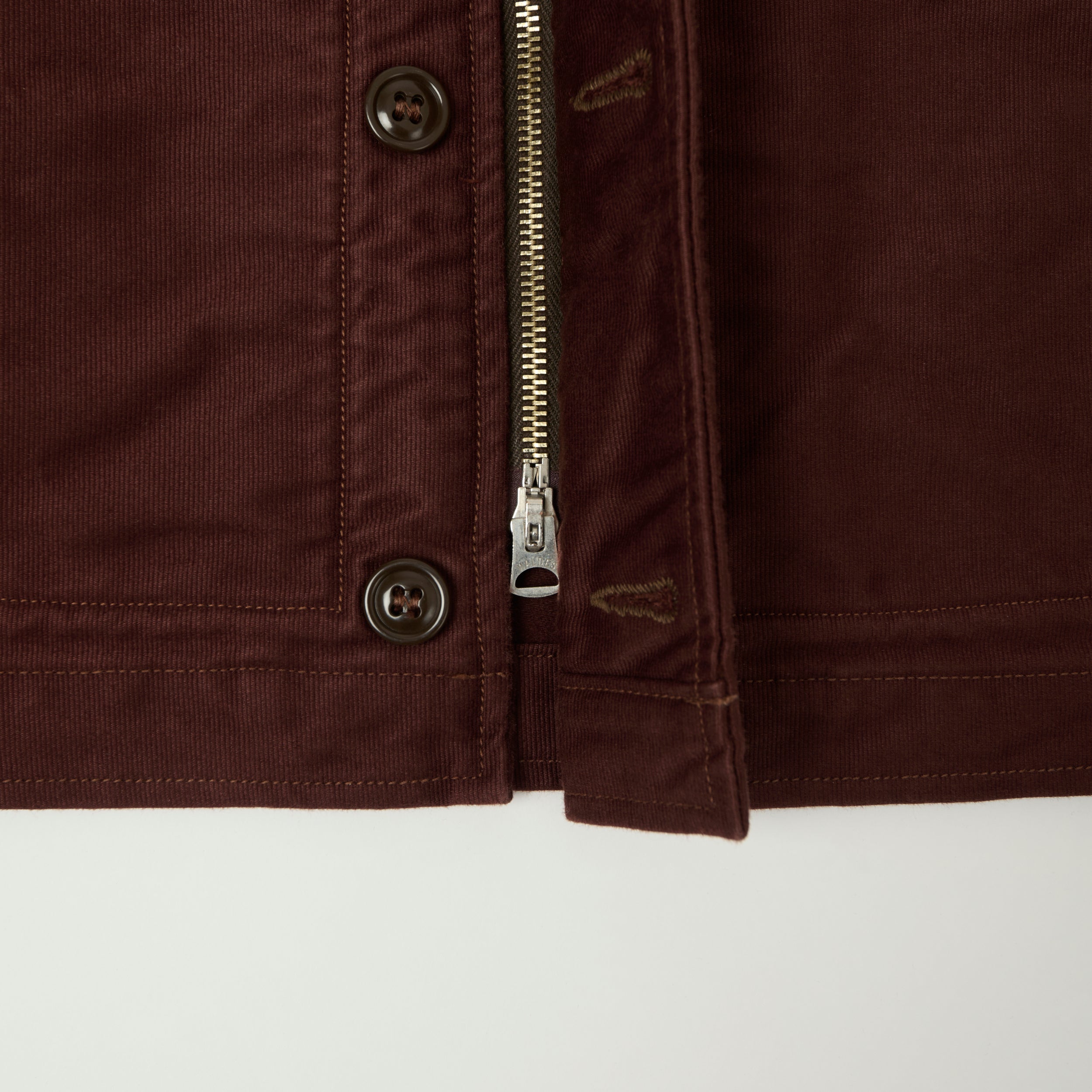 Freewheelers & Co Deck Worker Jacket - Dark Red Brown