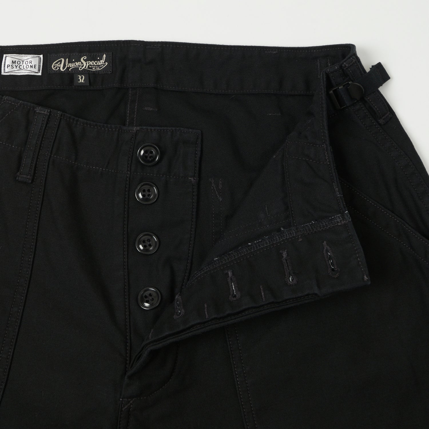 Freewheelers & Co Motor Psyclone 'Garage Crew' Work Short - Black