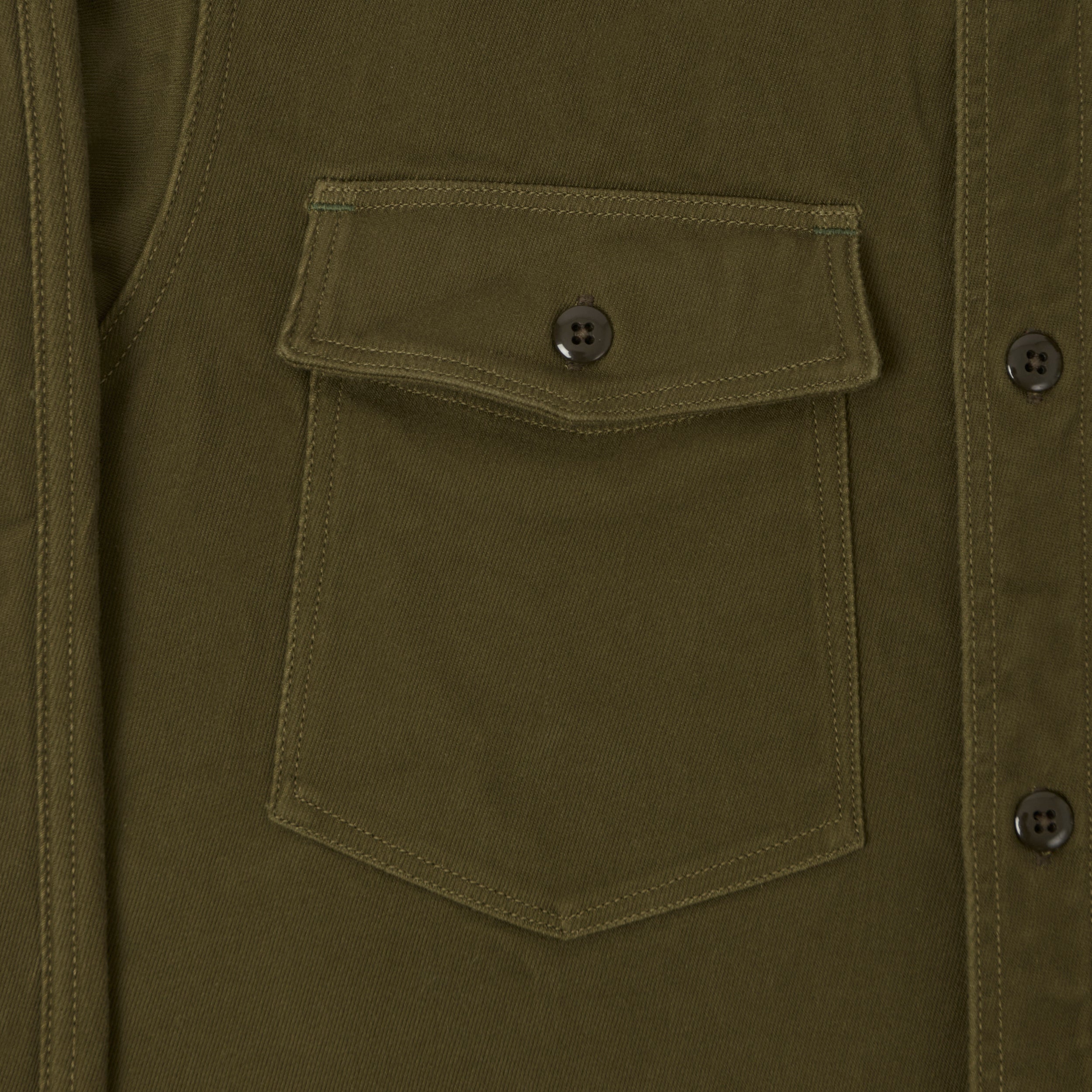 Freewheelers & Co Union Special Overalls 'Gemsa' Work Shirt - Khaki Olive