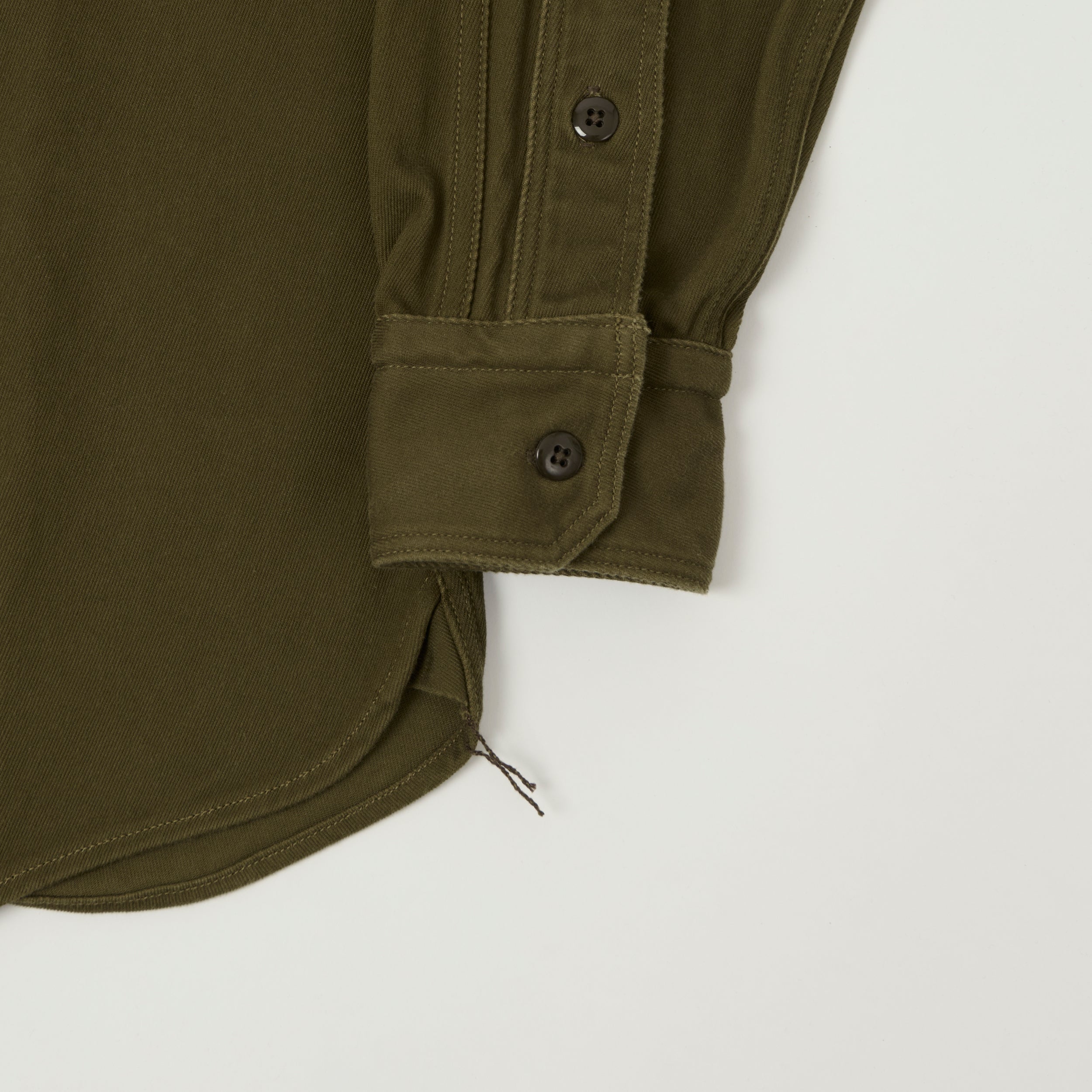 Freewheelers & Co Union Special Overalls 'Gemsa' Work Shirt - Khaki Olive