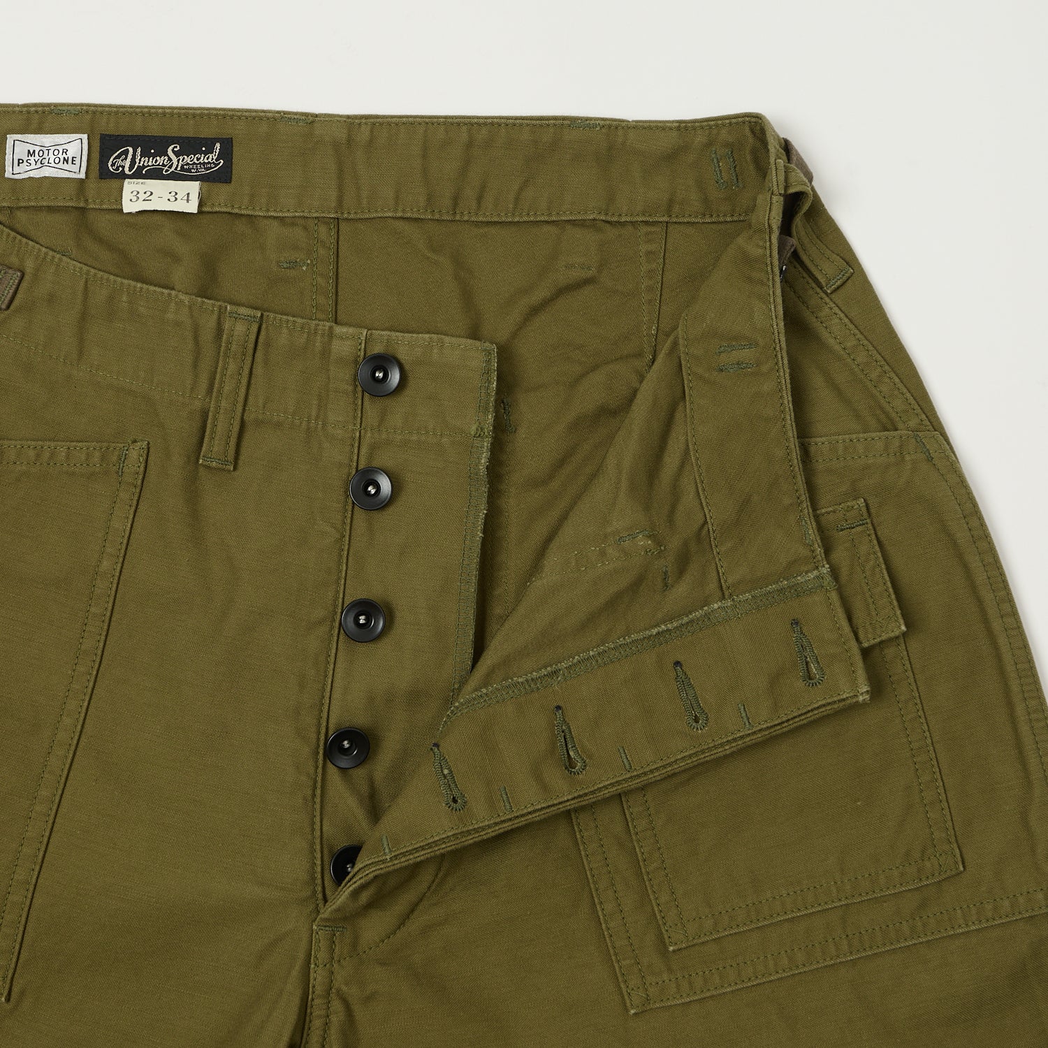 Freewheelers & Co Motor Psyclone 'Grunts' Shorts - Olive