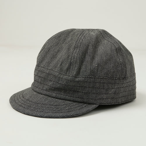 Freewheelers & Co Union Special Overalls 'Guthrie' Chambray Cap - Black Pepper
