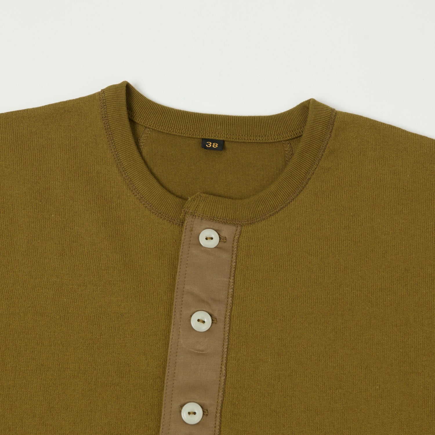 Freewheelers & Co Power Wear Long Sleeve Henley - Olive Drab