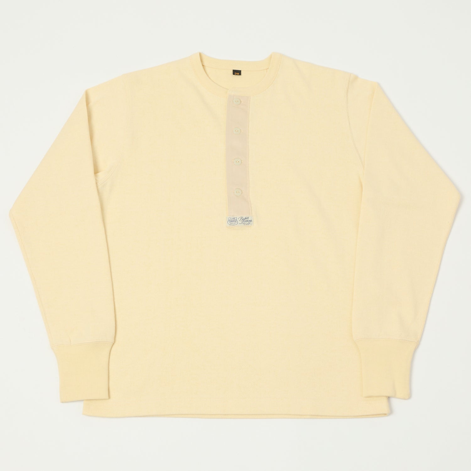 Freewheelers & Co Power Wear Long Sleeve Henley - Straw Cream