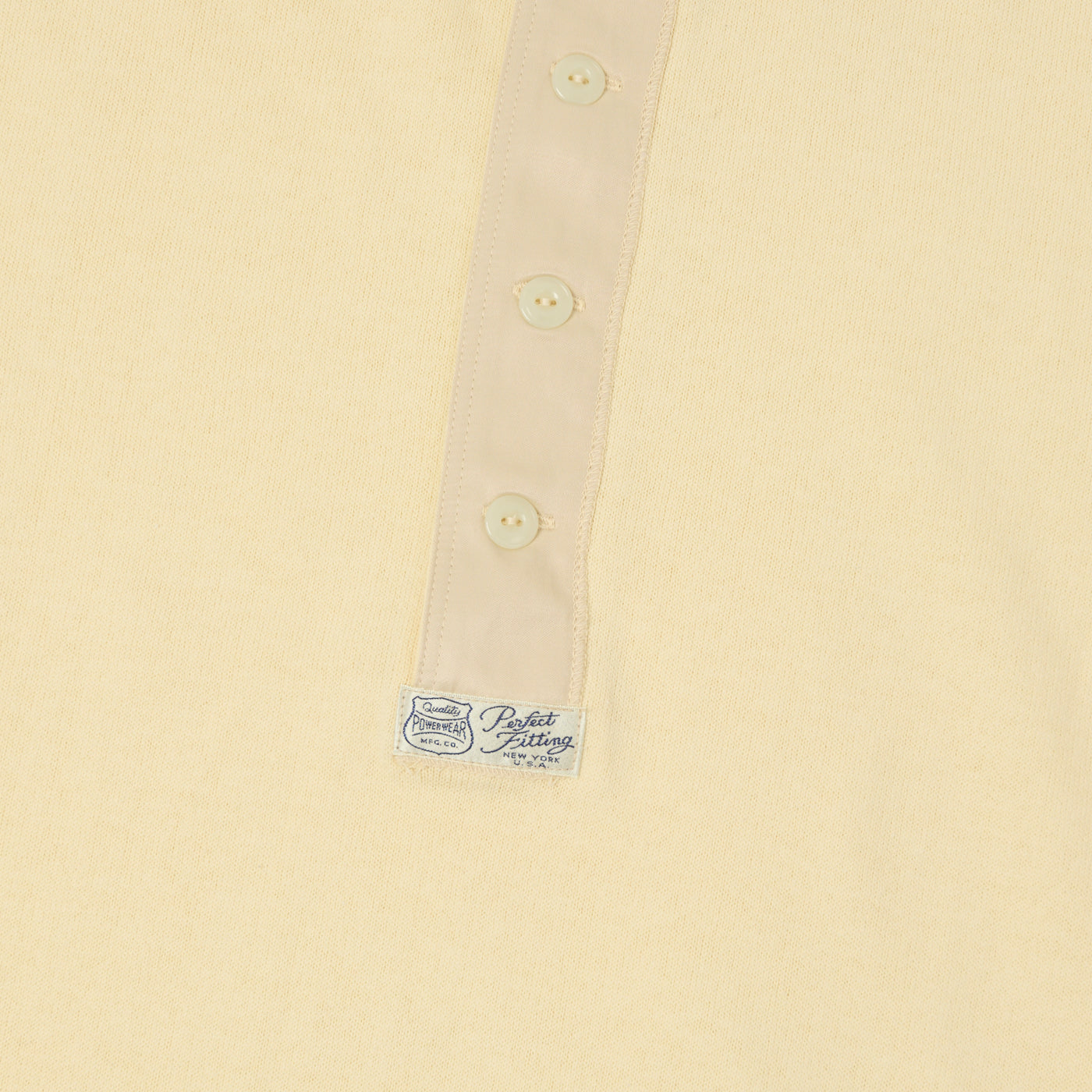 Freewheelers & Co Power Wear Long Sleeve Henley - Straw Cream