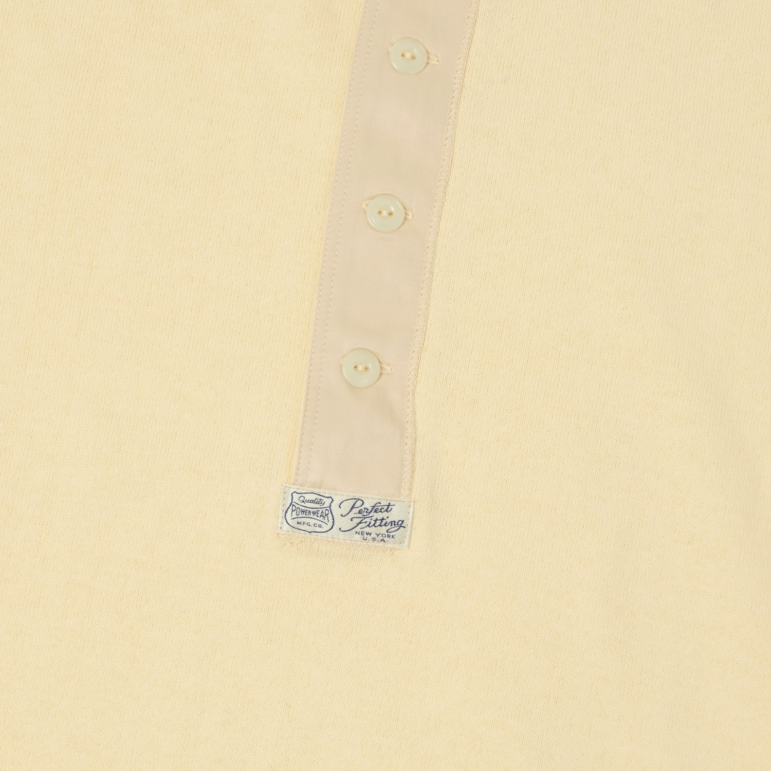 Freewheelers & Co Power Wear Long Sleeve Henley - Straw Cream