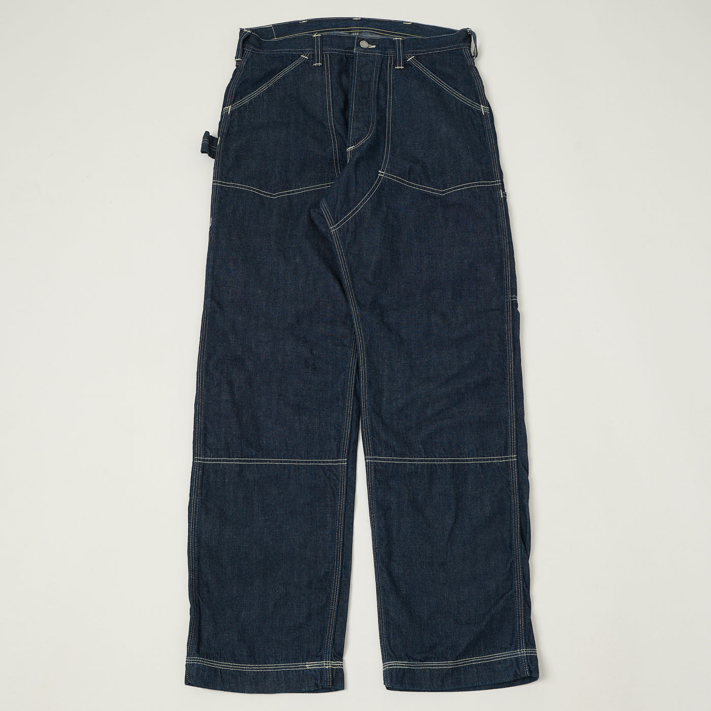 Freewheelers & Co Ironall 'Lot 102 Denim Overalls' Trouser - Indigo