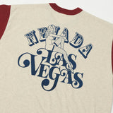 Freewheelers 2325013 'Las Vegas Stripper' Tee - Oatmeal/Crimson
