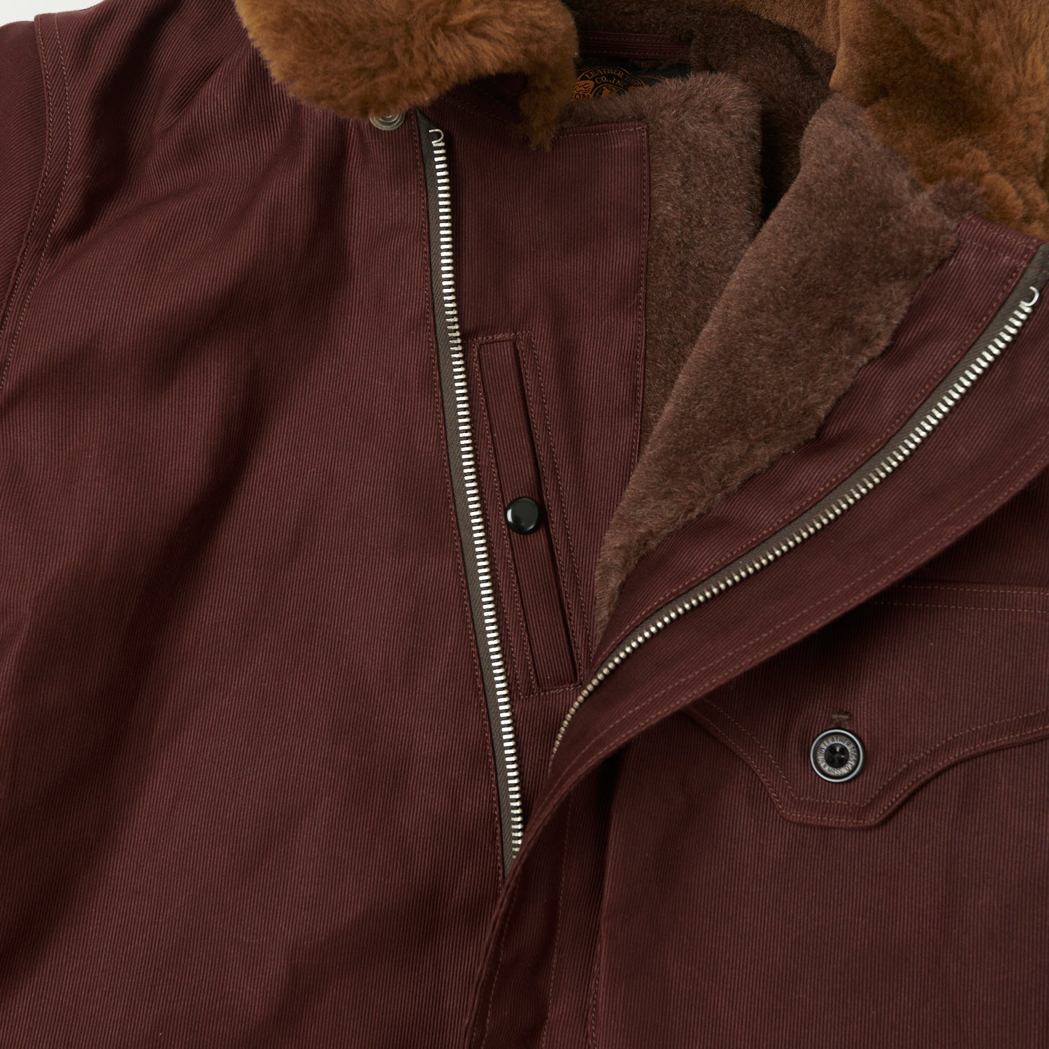 Freewheelers & Co 'Wind Master' Winter Flying Jacket - Red Brown