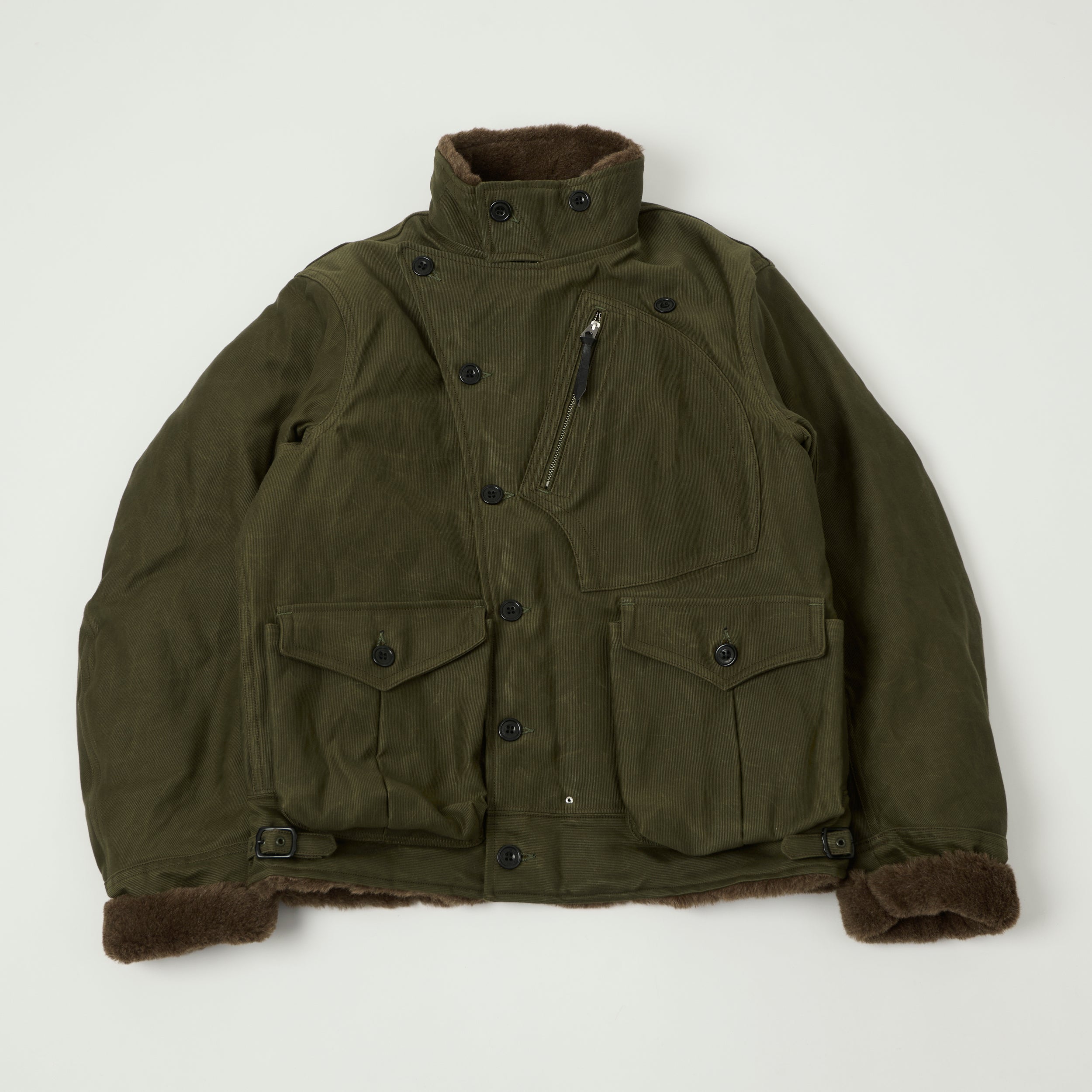 Freewheelers & Co S-8 Aviators Summer Flying Jacket - Sepia Brown