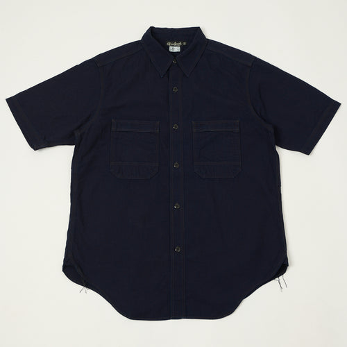 Freewheelers & Co Motor Psyclone 'Peace Valley' Shirt - Navy
