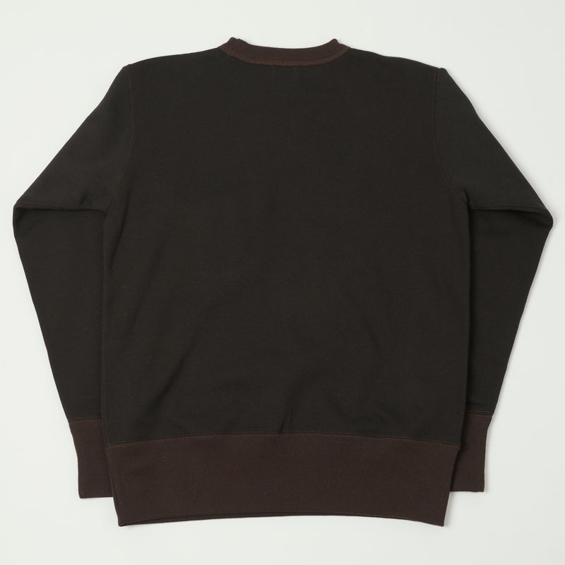 Freewheelers Set-in Sleeve Pocket Sweatshirt - Soot Black/Charcoal Black