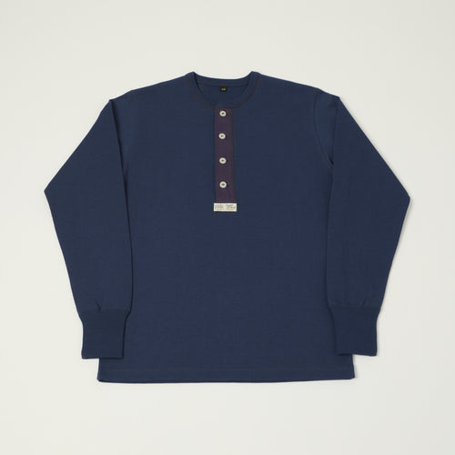 Freewheelers & Co Power Wear Long Sleeve Henley - Dry Navy