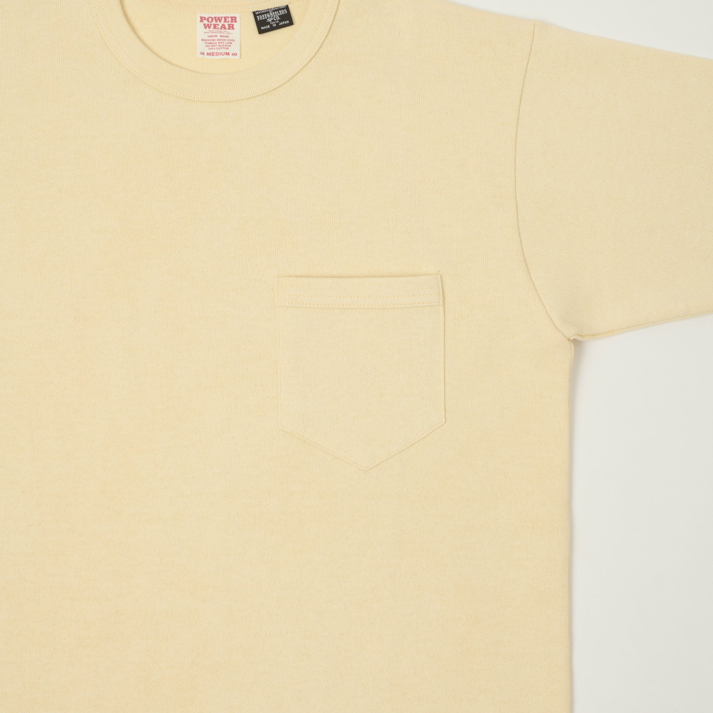 Freewheelers & Co Power Wear Short Sleeve Pocket Tee - Straw Cream