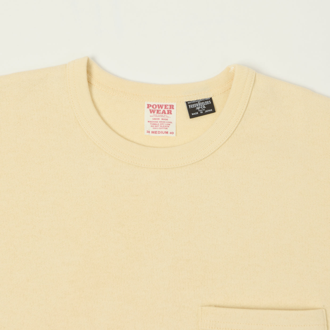 Freewheelers & Co Power Wear Short Sleeve Pocket Tee - Straw Cream