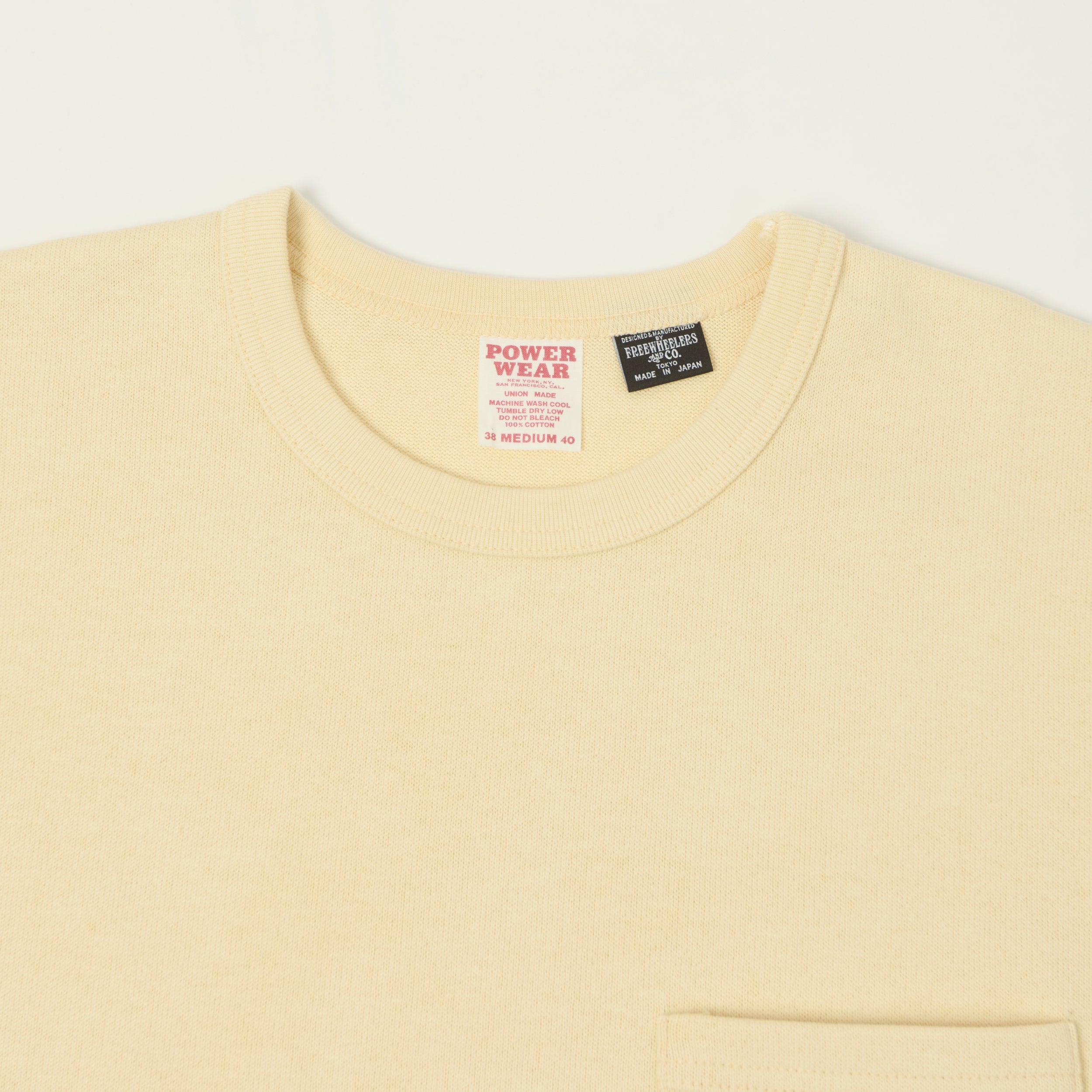 Freewheelers & Co Power Wear Short Sleeve Pocket Tee - Straw Cream