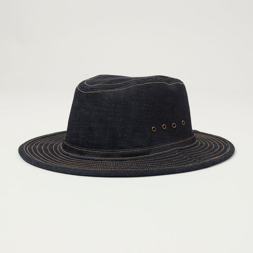 Freewheelers & Co Great Lakes 'Smokey Bear' Woodsman Hat - Indigo Denim