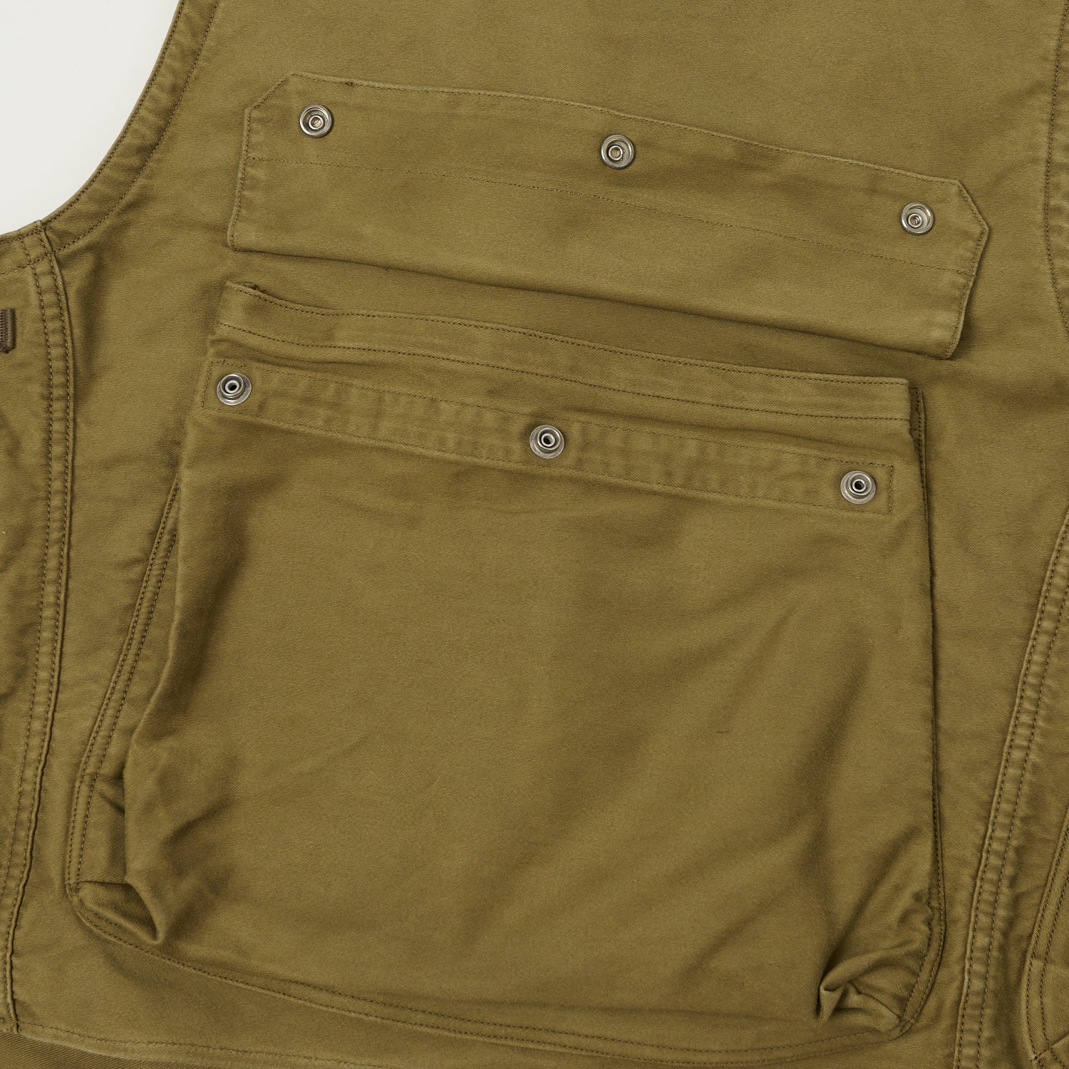 Freewheelers & Co 'Speed Engineer' Sleeveless Coat - Khaki