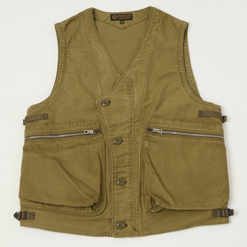 Freewheelers & Co 'Speed Engineer' Sleeveless Coat - Khaki