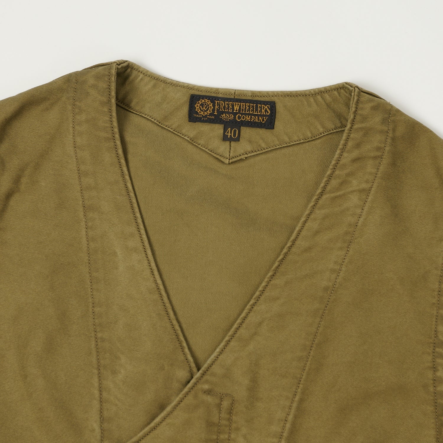 Freewheelers & Co 'Speed Engineer' Sleeveless Coat - Khaki