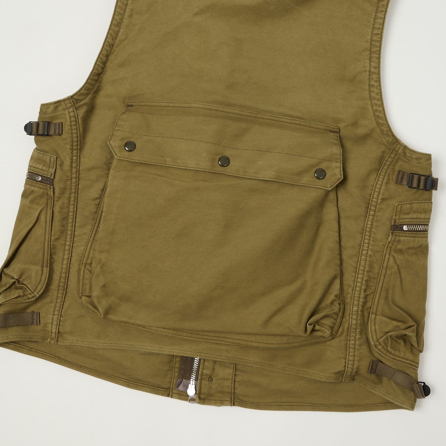 Freewheelers & Co 'Speed Engineer' Sleeveless Coat - Khaki