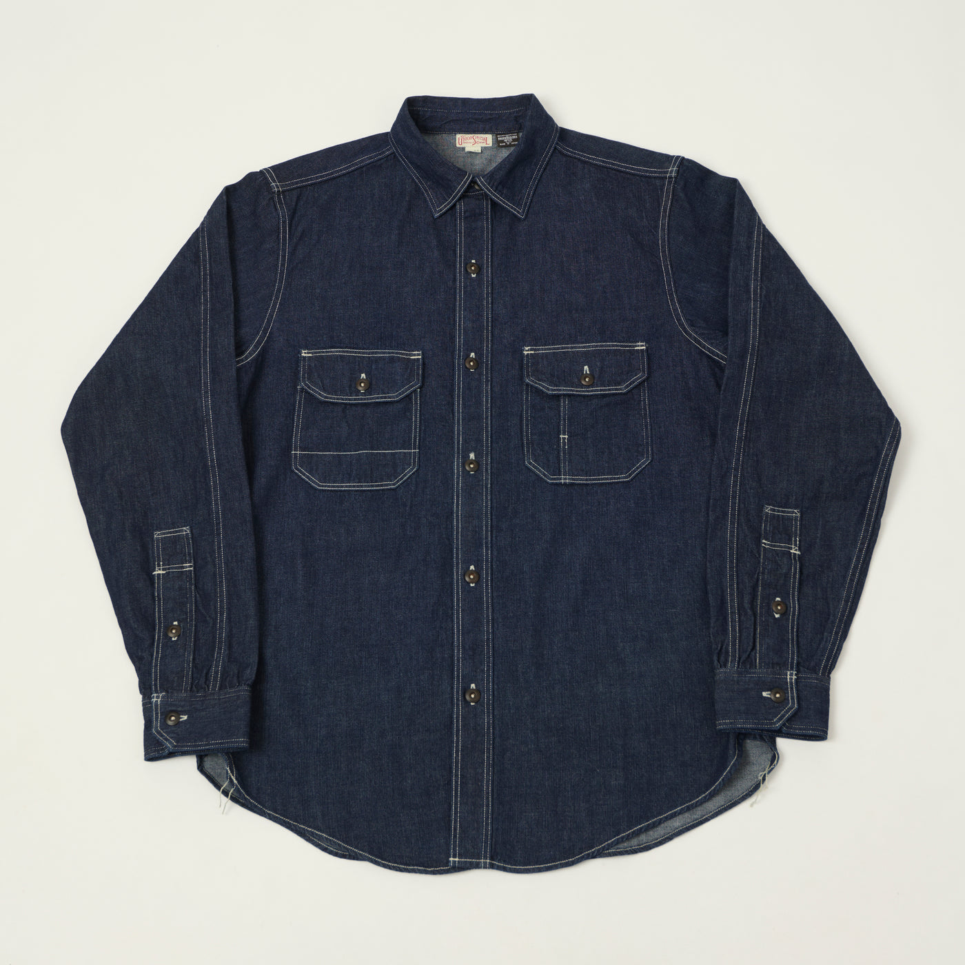Freewheelers & Co Union Special Overalls 'Birner' 8.5oz Denim Mechanics Shirt - One Wash