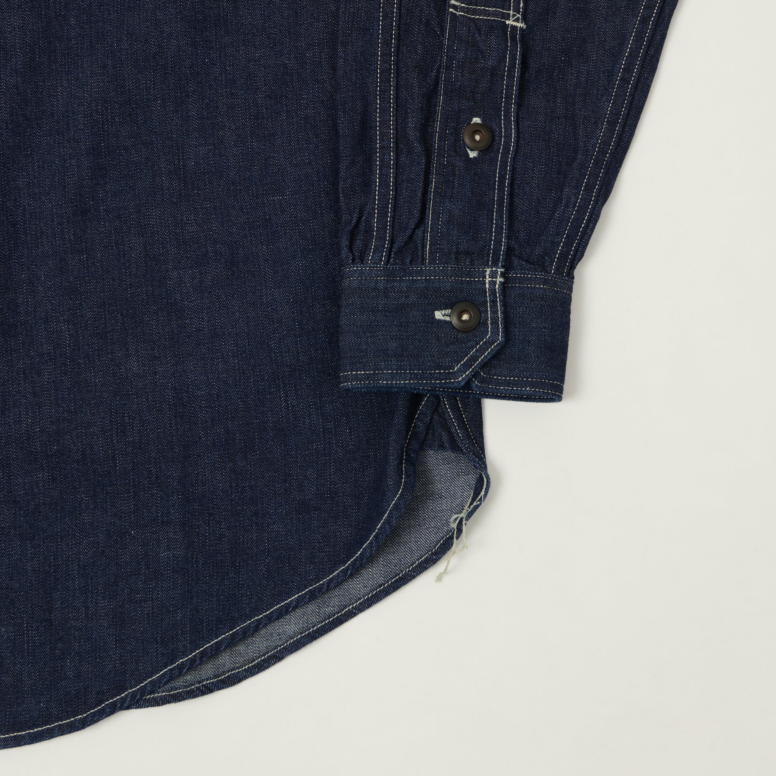 Freewheelers & Co Union Special Overalls 'Birner' 8.5oz Denim Mechanics Shirt - One Wash