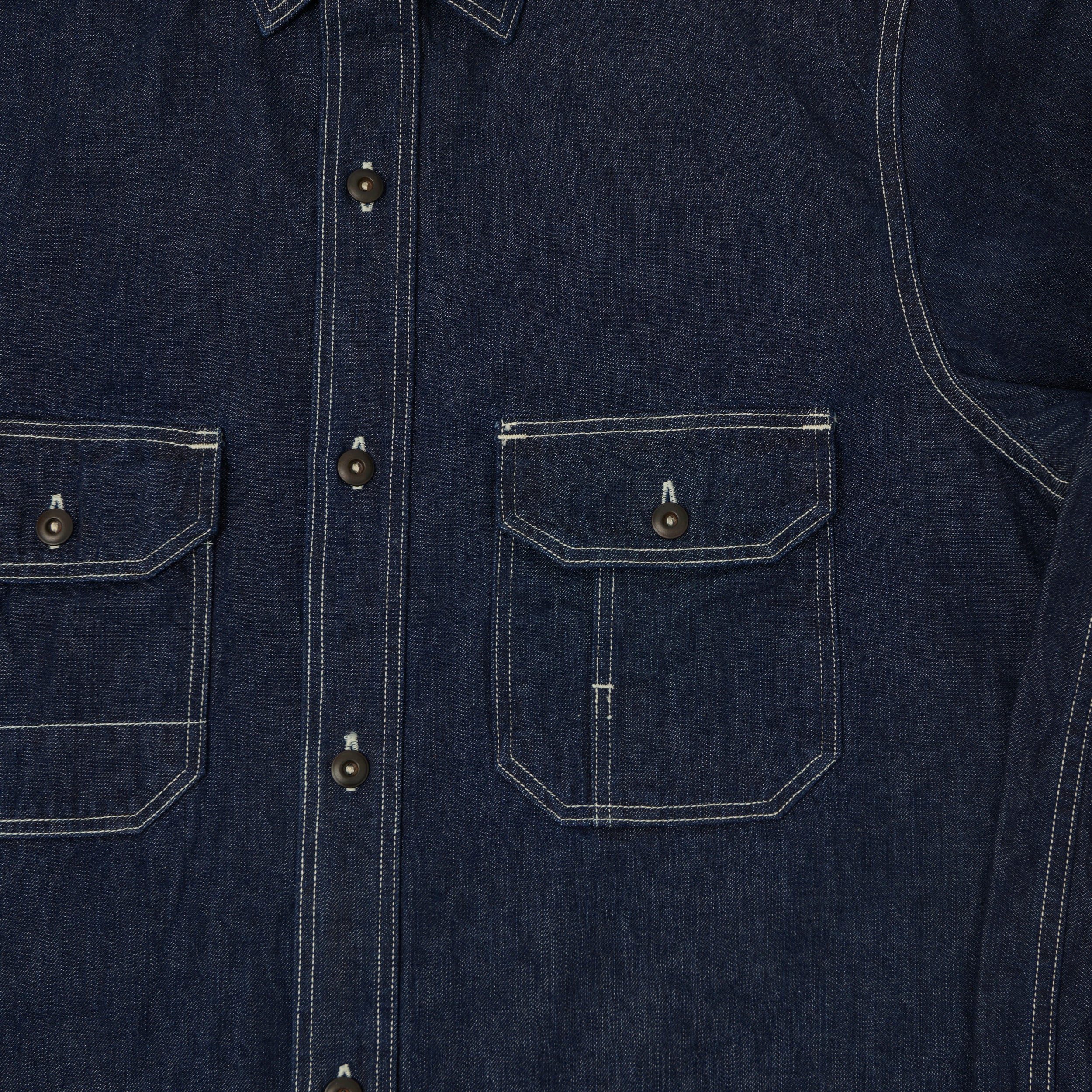 Freewheelers & Co Union Special Overalls 'Birner' 8.5oz Denim Mechanics Shirt - One Wash