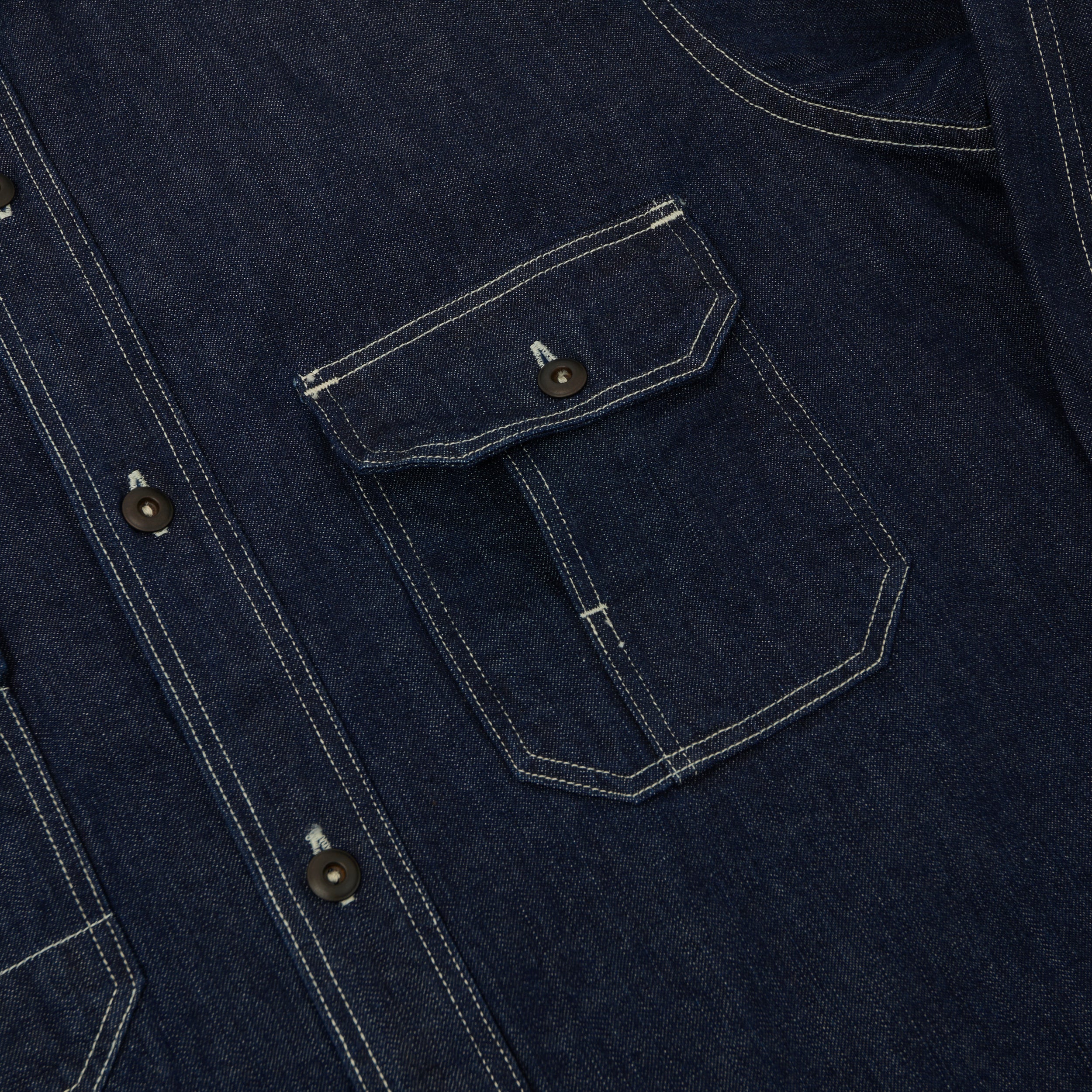 Freewheelers & Co Union Special Overalls 'Birner' 8.5oz Denim Mechanics Shirt - One Wash