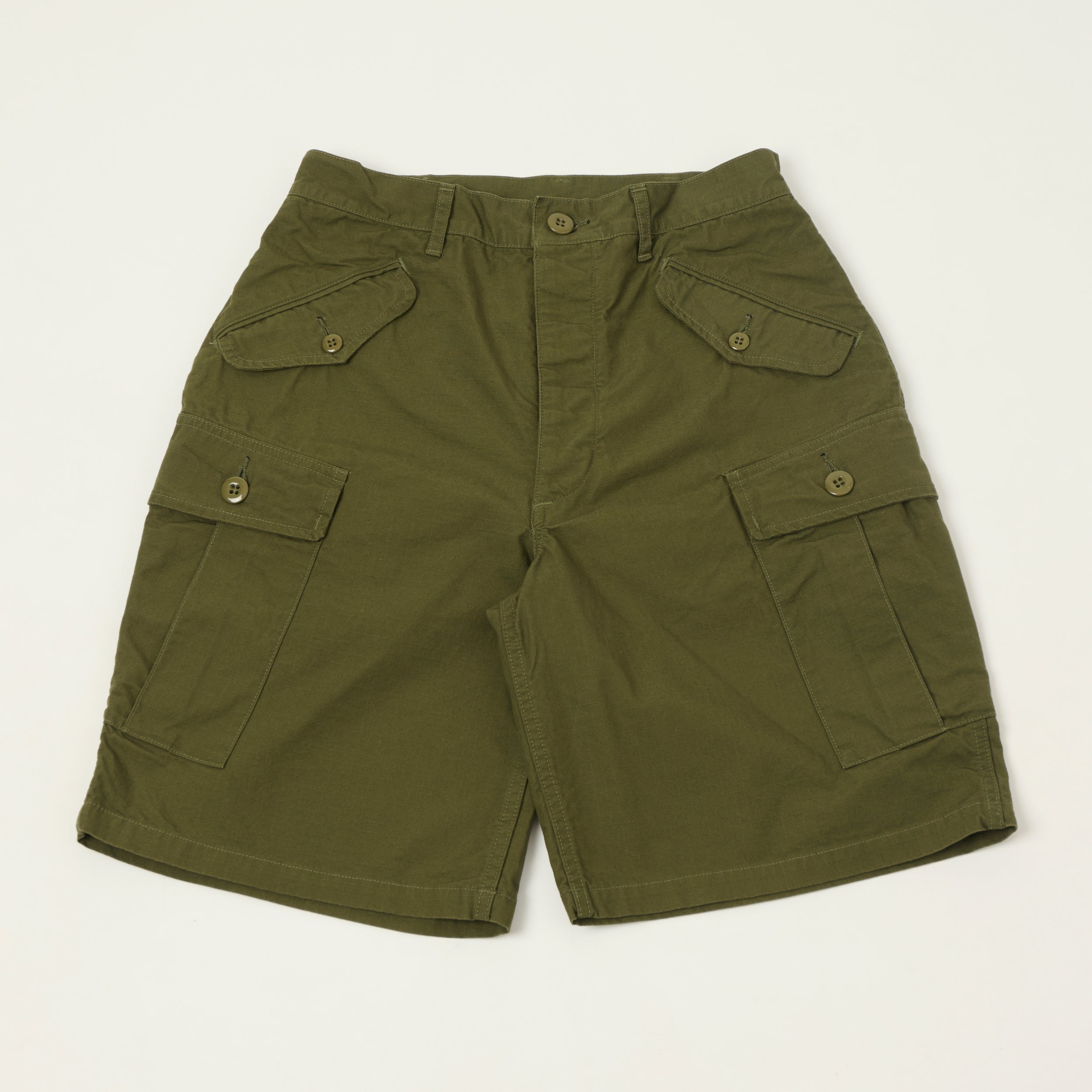 orSlow Linen Poplin Check New Yorker Shorts - Indigo Check – SON