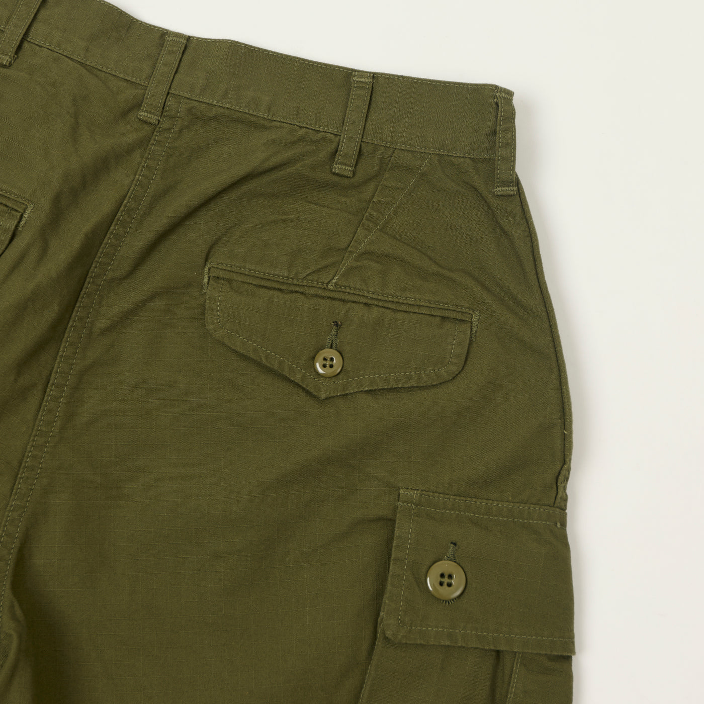 Freewheelers & Co Union Special Overalls 'Jungle Fatigues' Tropical Shorts - Olive
