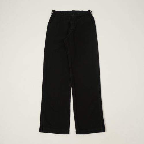 Freewheelers & Co Motor Psyclone 'Black Rogue' Bedford Cord Trousers - Rude Black