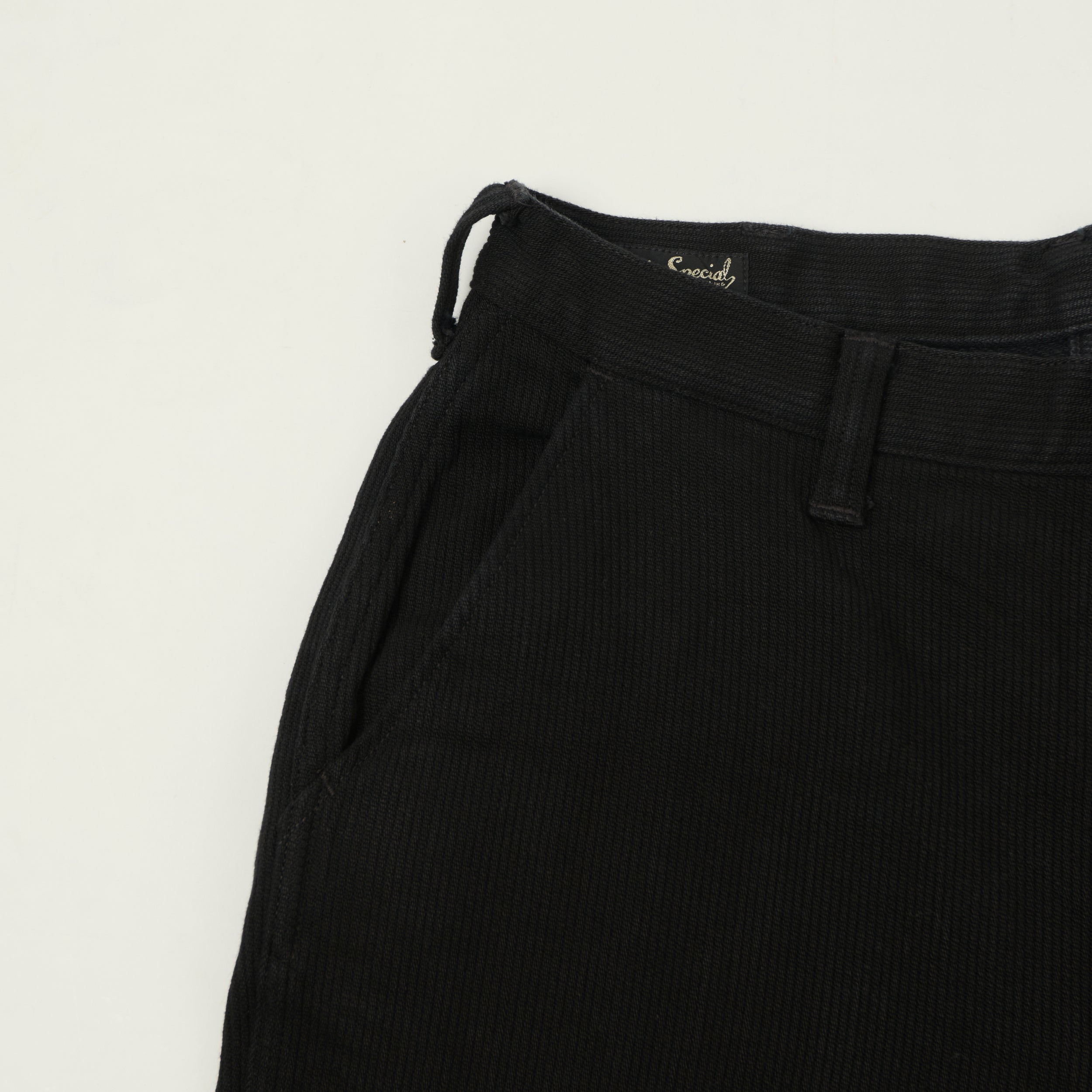 Freewheelers & Co Motor Psyclone 'Black Rogue' Bedford Cord Trousers - Rude Black
